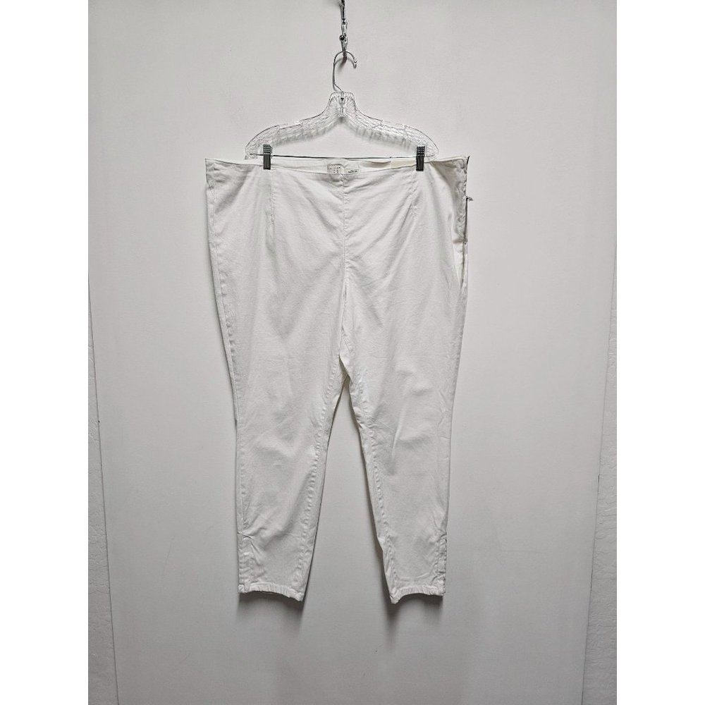 A New Day Women's White Skinny High Rise Fitted Hip & Thigh Pant 24W